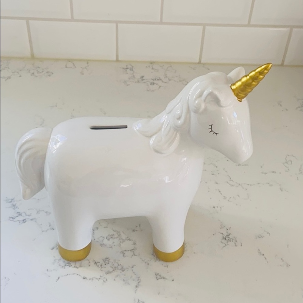 Home Goods Ceramic Unicorn Coin Bank - Picture 7 of 13